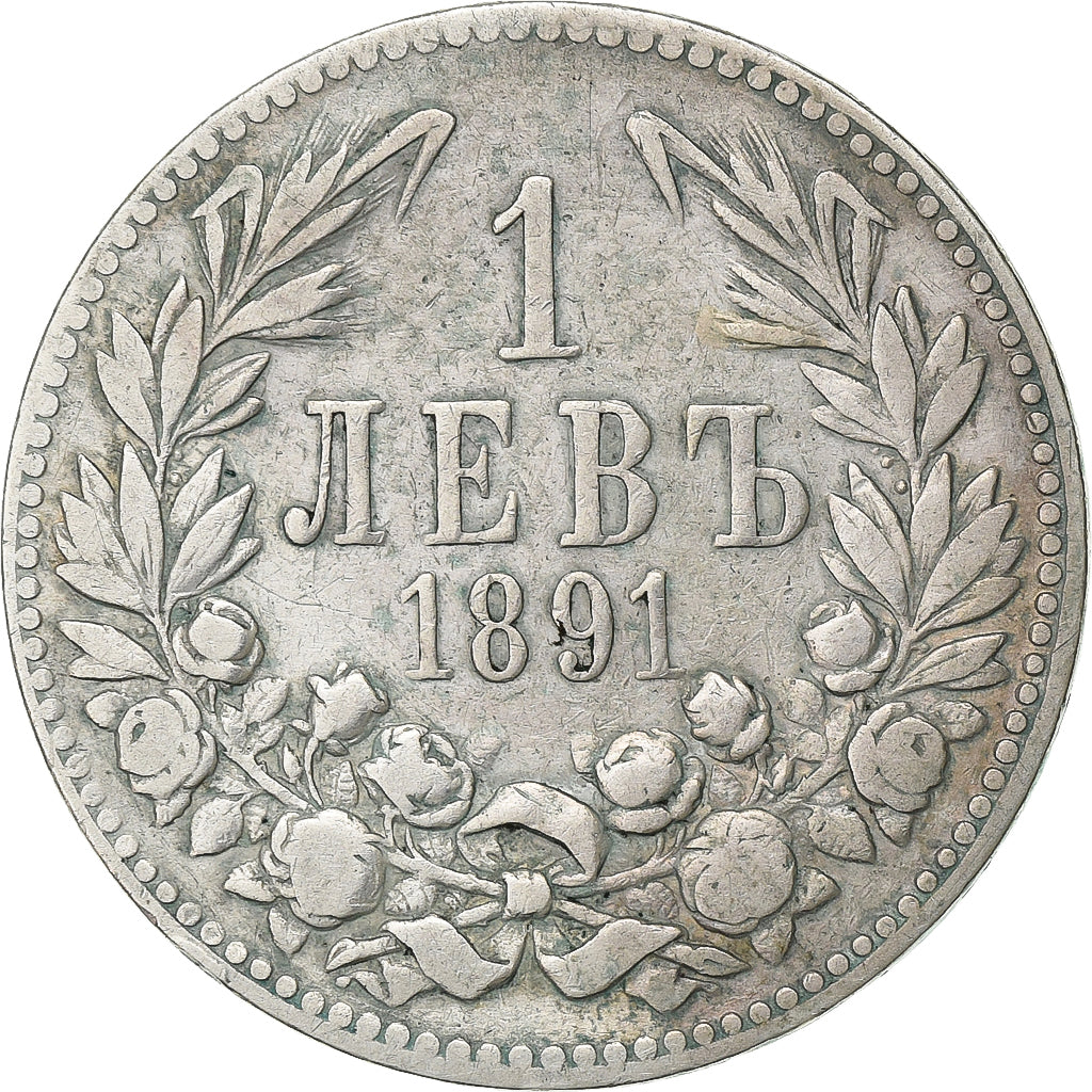 Bulgaria, Ferdinand I, Lev, 1891, Kormoczbanya, Silver, VF(30-35), KM:13