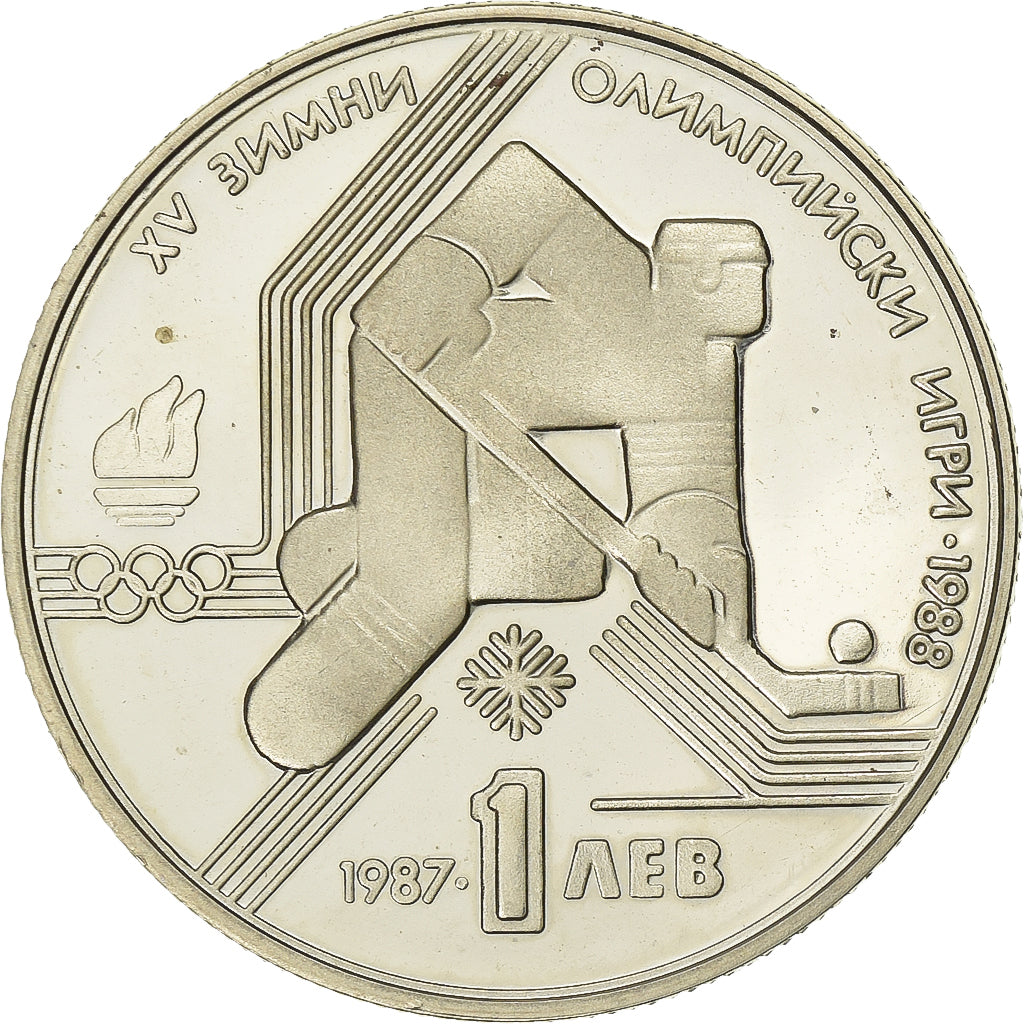 Bulgaria, Lev, Olympiade Calgary 1988, Hockey Spieler, 1987, Proof