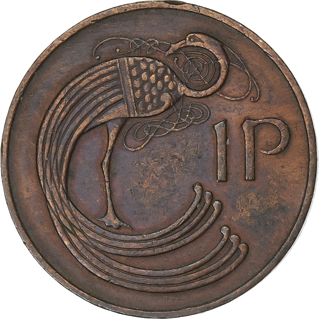 REPUBLIKA IRLANDII, Penny, 1971, Brązowy, EF(40-45), KM:20
