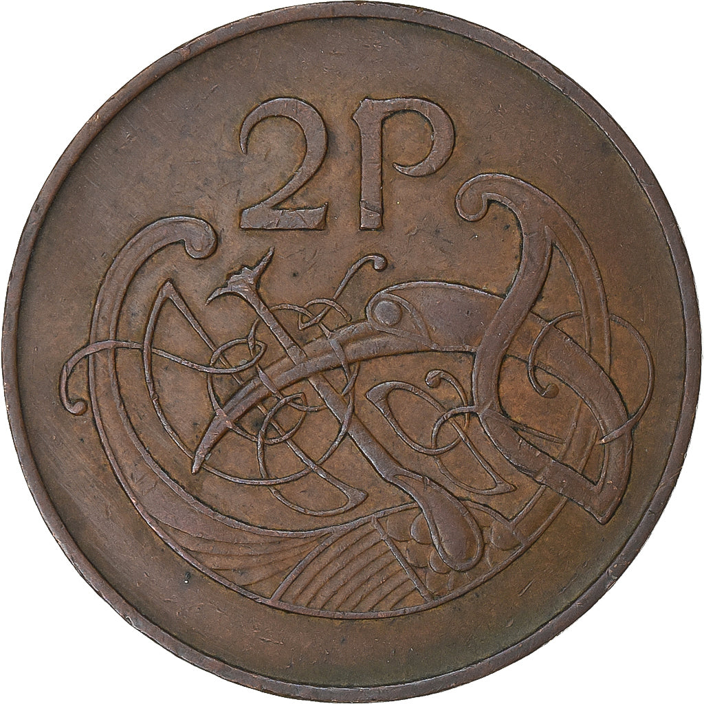 Ireland, 2 Pence, 1971, Bronze, SS, KM:21