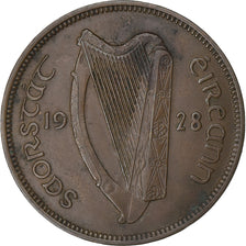 Ireland, 1/2 Penny, 1928, Bronze, EF(40-45), KM:2
