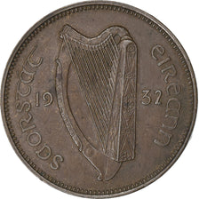 REPUBLIKA IRLANDII, Farthing, 1932, Brązowy, EF(40-45), KM:1