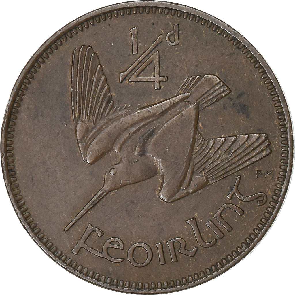 REPUBLIKA IRLANDII, Farthing, 1932, Brązowy, EF(40-45), KM:1