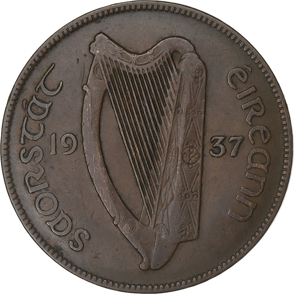 REPUBBLICA D’IRLANDA, Penny, 1937, Bronzo, BB, KM:3