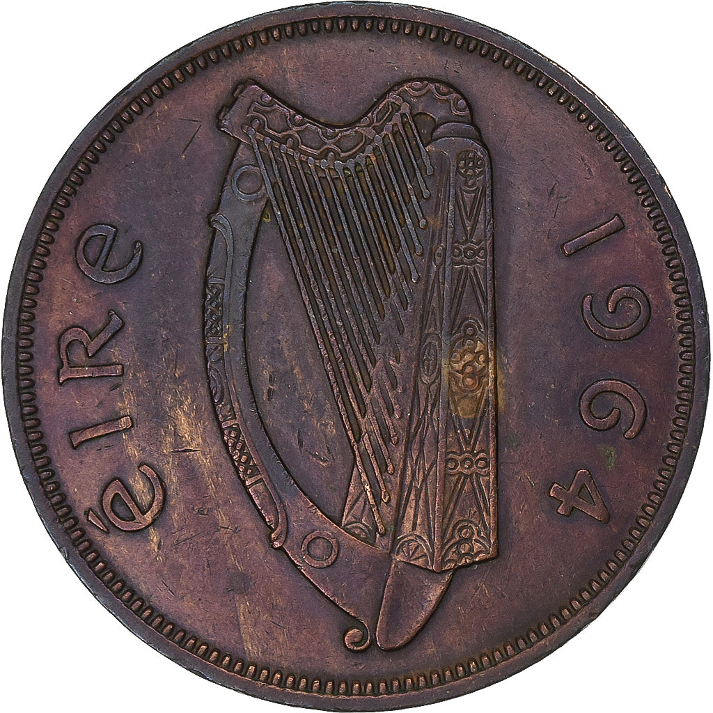 Ireland, Penny, 1964, Bronze, AU(50-53), KM:11