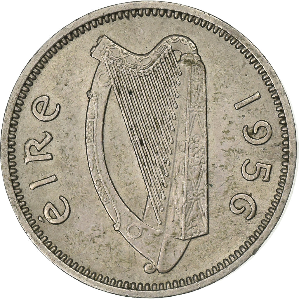 Ireland, 3 Pence, 1956, Kupfer-Nickel, SS, KM:12a