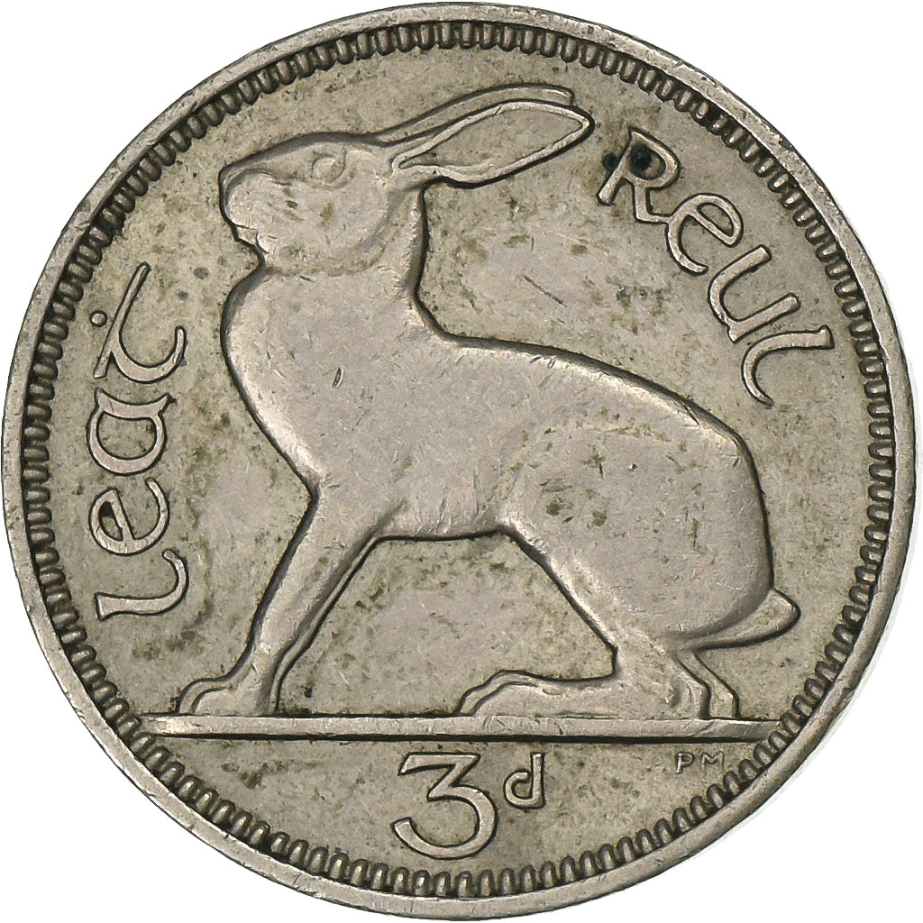 Ireland, 3 Pence, 1956, Kupfer-Nickel, SS, KM:12a