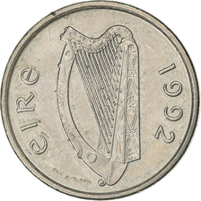 Ireland, 5 Pence, 1992, Copper-nickel, EF(40-45), KM:28