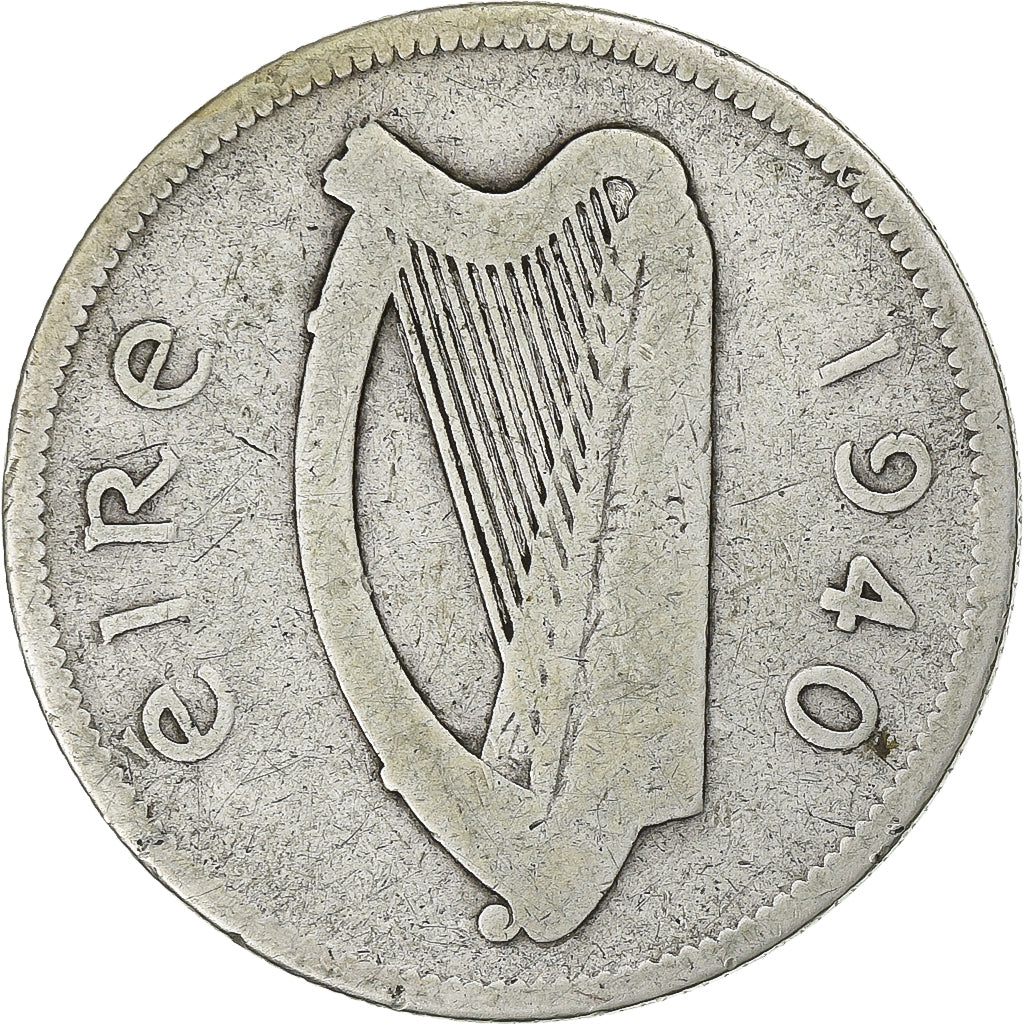 Irlande, Shilling, 1940, Argent, TB+, KM:14