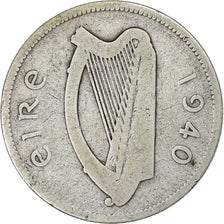 Irlande, Shilling, 1940, Argent, TB+, KM:14