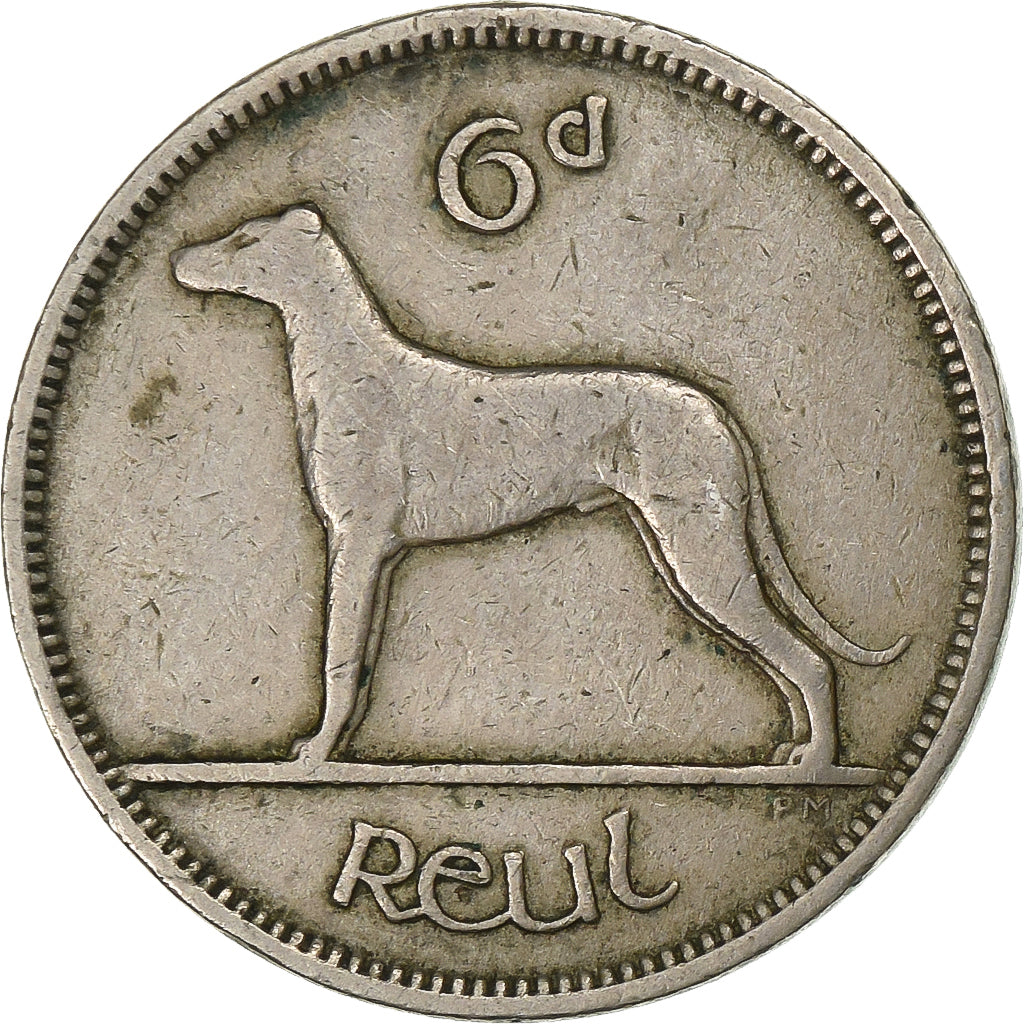 Ireland, 6 Pence, 1942, Copper-nickel, VF(30-35), KM:13a