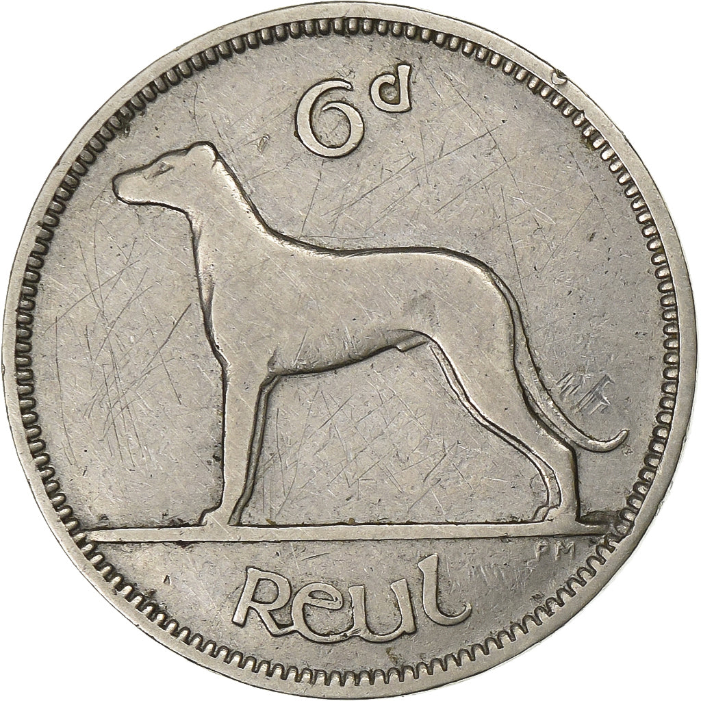 REPÚBLICA DA IRLANDA, 6 Pence, 1928, Níquel, VF(30-35), KM:5