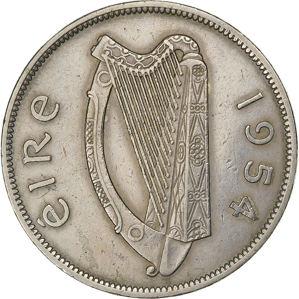 Irlande, 1/2 Crown, 1954, Cupro-nickel, TTB, KM:16a