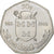 REPÚBLICA DE IRLANDA, 50 Pence, 1988, Cobre - níquel, EBC, KM:26