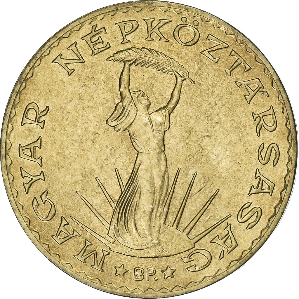 Ungarn, 10 Forint, 1983, Budapest, Aluminum-Bronze, SS+, KM:636