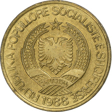 Albania, Lek, 1988, Aluminum-Bronze, AU(55-58), KM:66