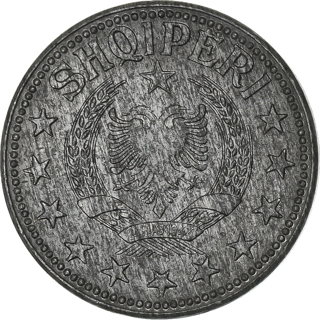 Albânia, Lek, 1957, Zinco, AU(50-53), KM:36