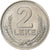 Albania, 2 Leke, 1989, Copper-nickel, AU(55-58), KM:73