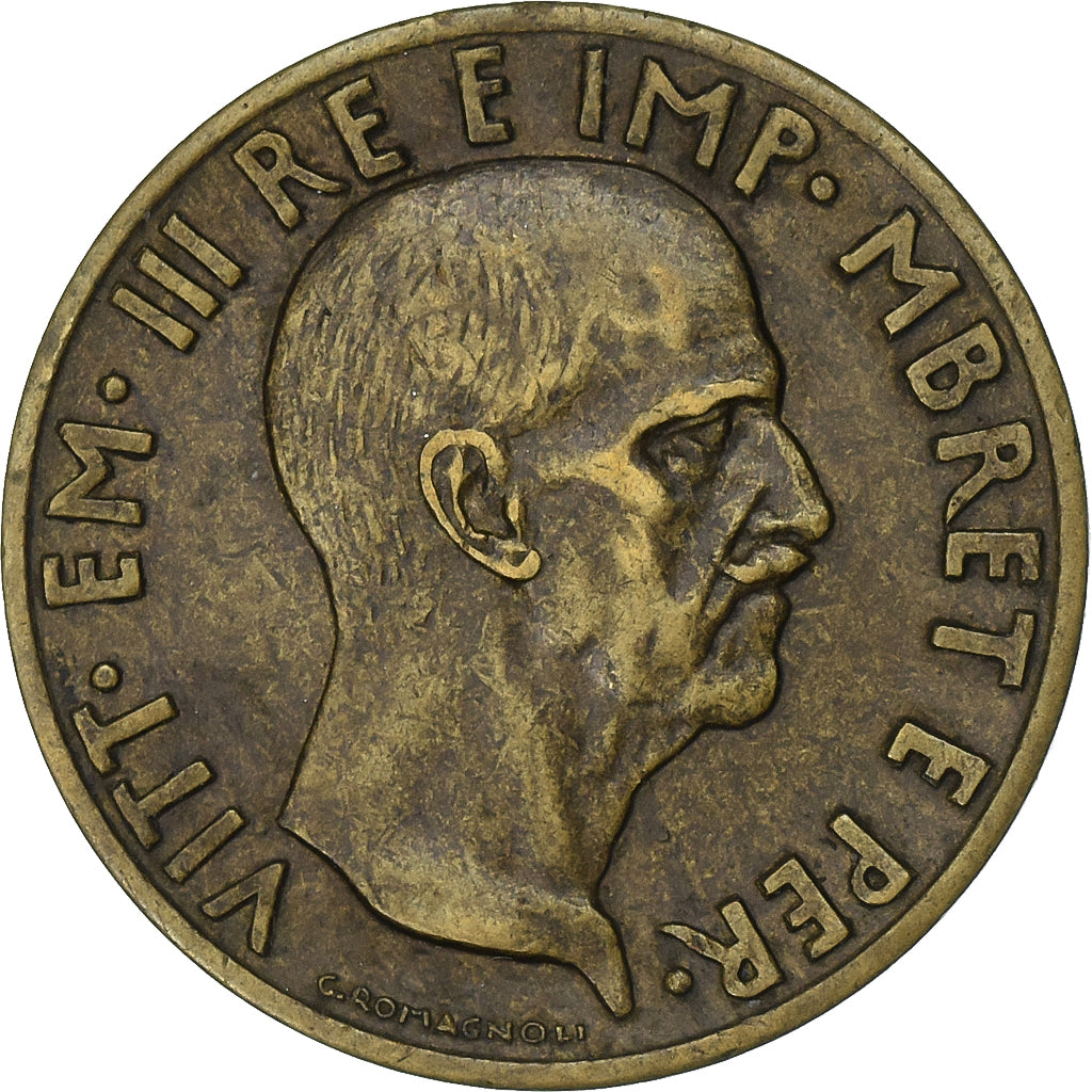 Albânia, Vittorio Emanuele III, 0.05 Lek, 1940, Rome, Alumínio-Bronze