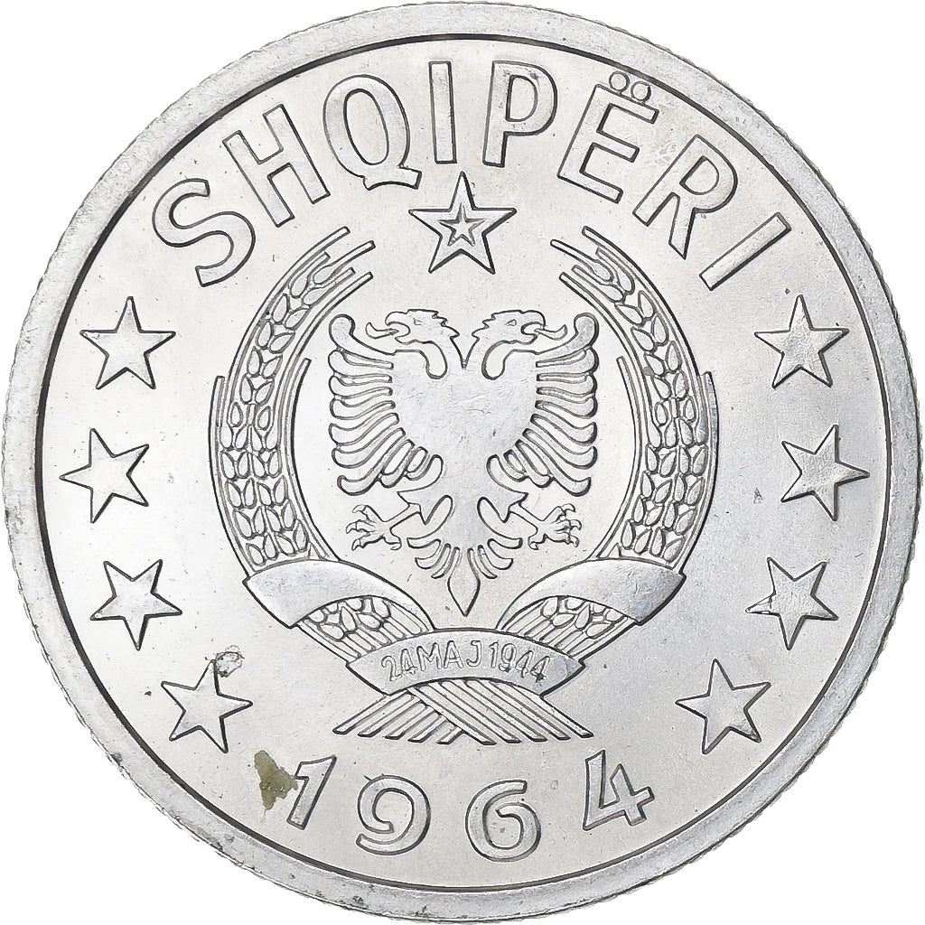 Albania, 20 Qindarka, 1964, Aluminum, MS(60-62), KM:41