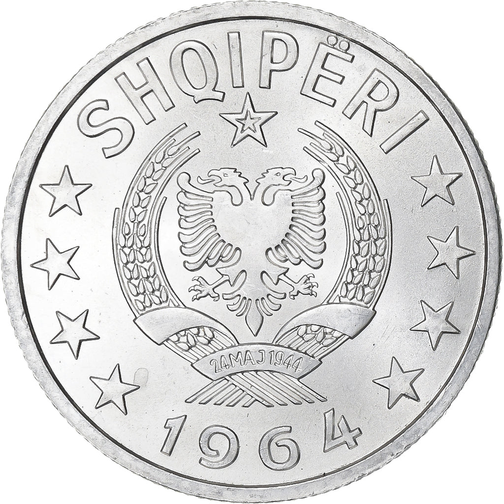 Albania, 50 Qindarka, 1964, Aluminium, MS(60-62), KM:42