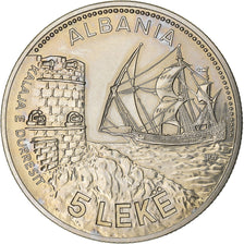 Albania, 5 Lekë, 1987, Copper-nickel, MS(60-62), KM:57