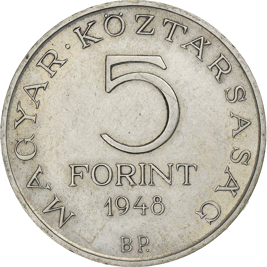 Ungarn, 5 Forint, 1948, Budapest, Silber, SS+, KM:537