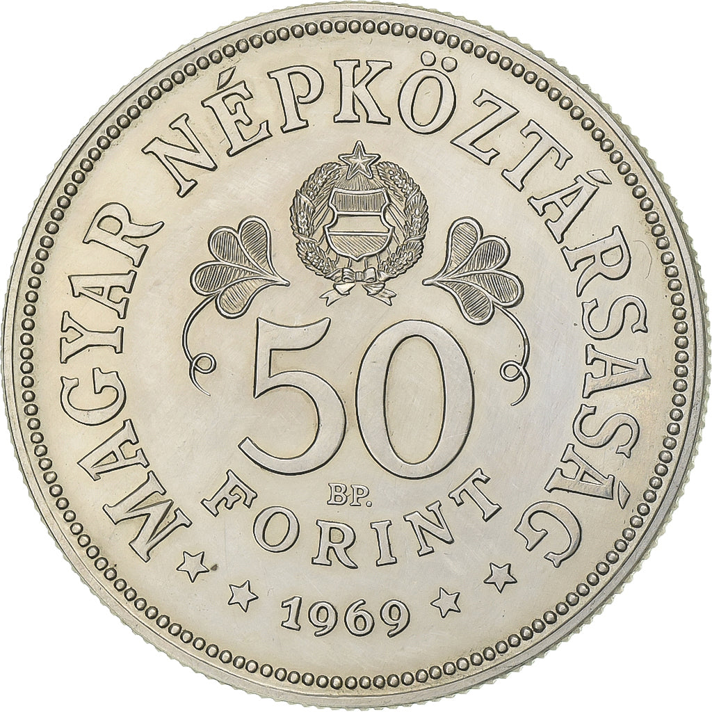 Ungheria, 50 Forint, Otven, 1969, Budapest, Argento, SPL-, KM:589