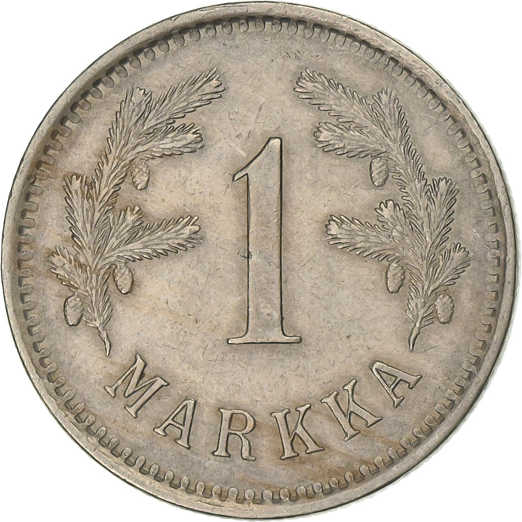Finlândia, Markka, 1922, Cobre-níquel, EF(40-45), KM:27