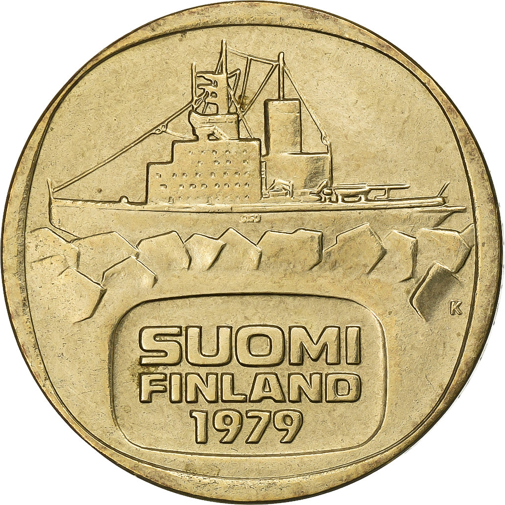 Finlândia, 5 Markkaa, 1979, Alumínio-Bronze, AU(50-53), KM:57