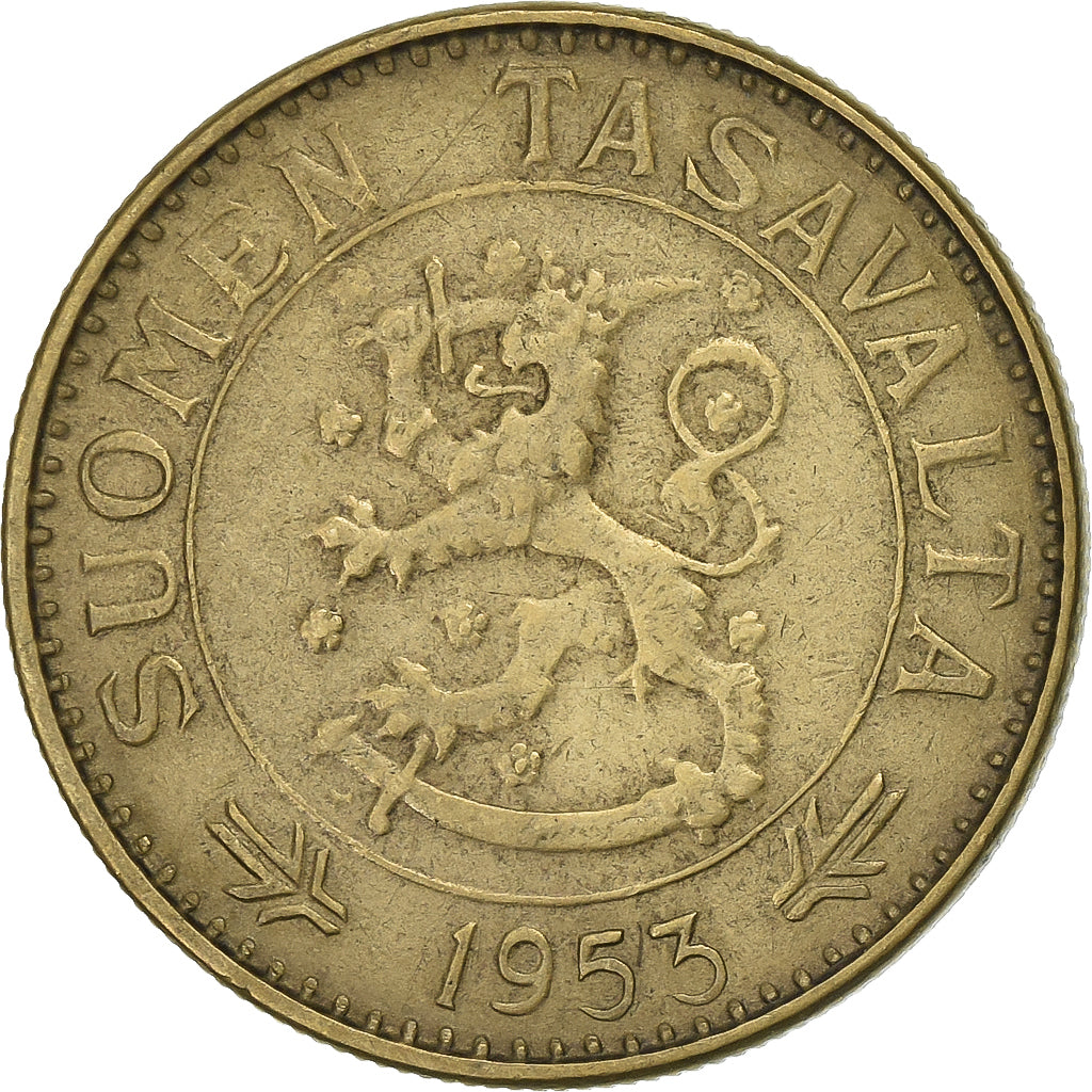 Finlandia, 50 Markkaa, 1953, Alluminio-bronzo, BB, KM:40