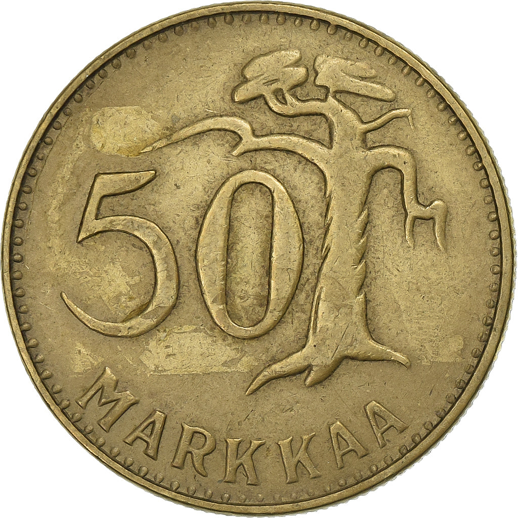 Finland, 50 Markkaa, 1953, Aluminum-Bronze, EF(40-45), KM:40