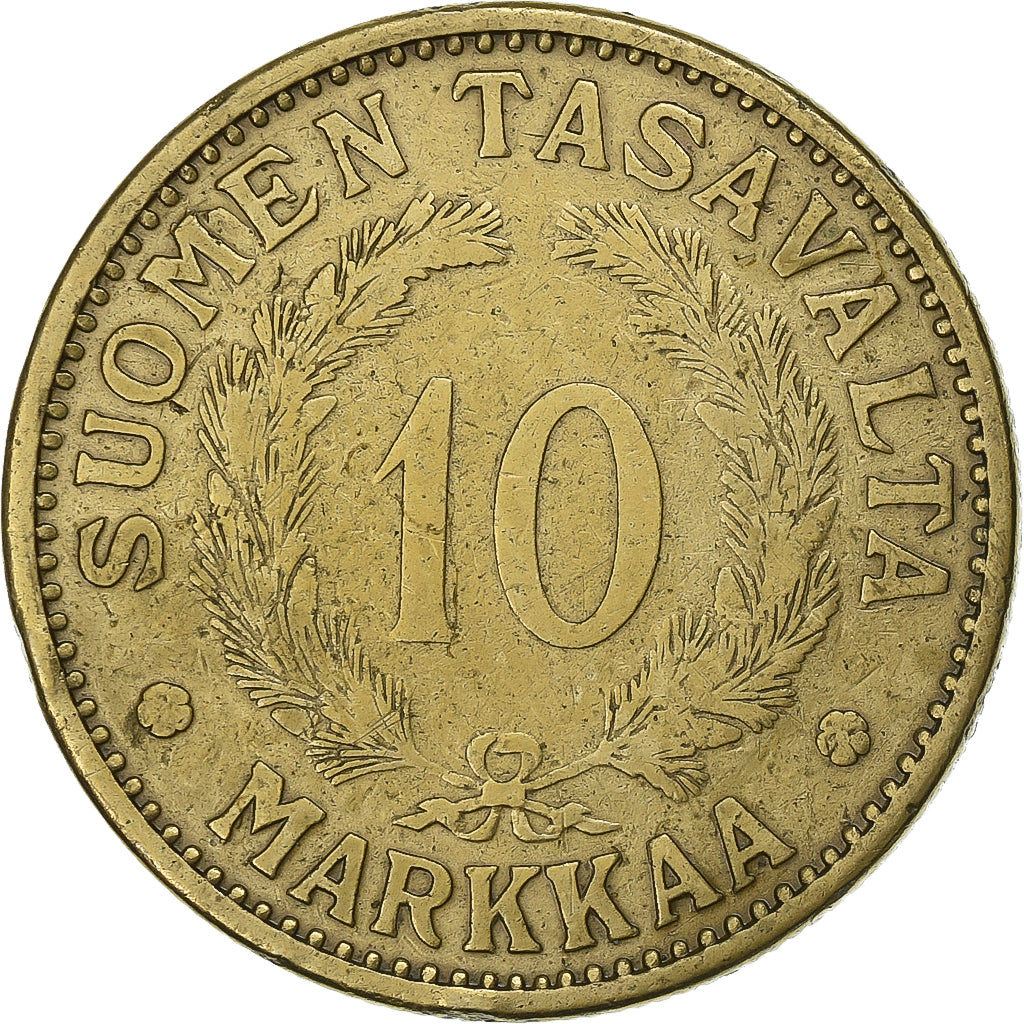 Finlande, 10 Markkaa, 1930, Bronze-Aluminium, TB+, KM:32a