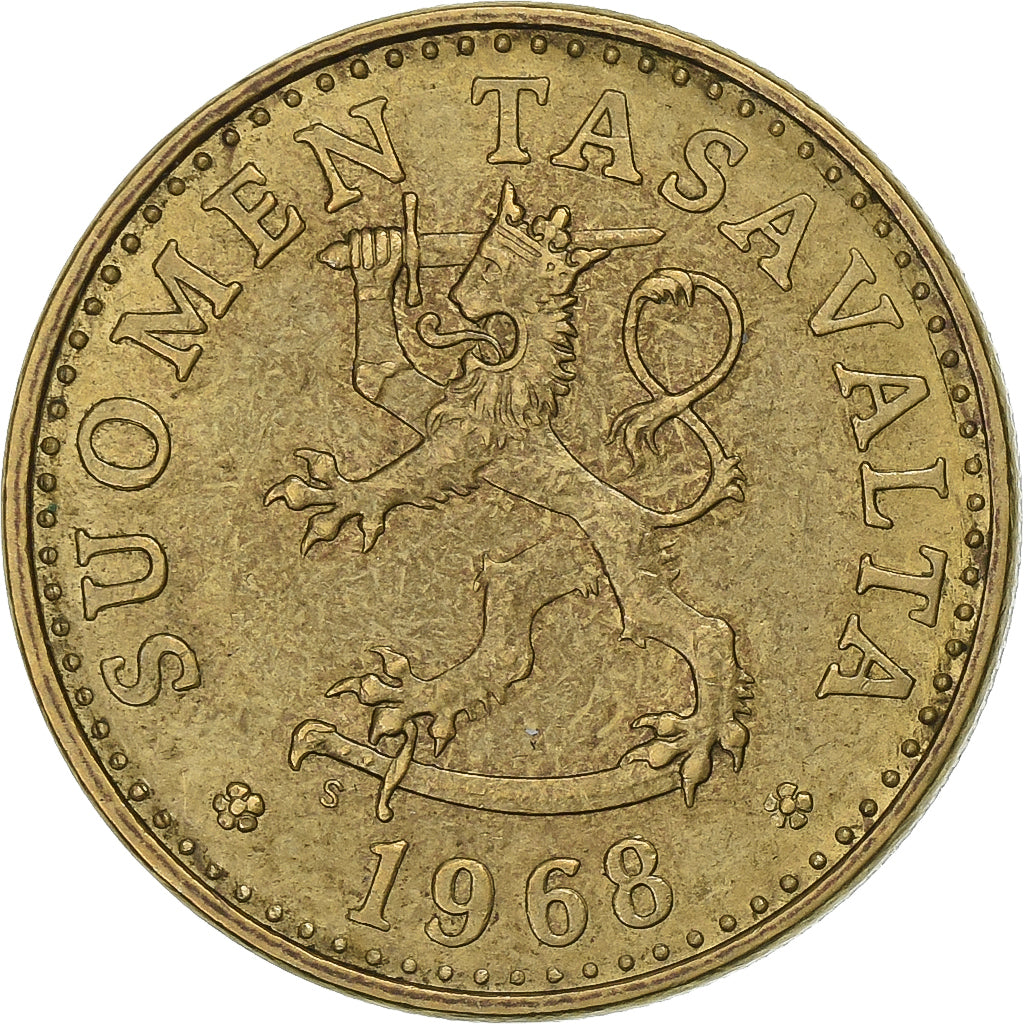 Finlândia, 20 Pennia, 1968, Alumínio-Bronze, AU(50-53), KM:47