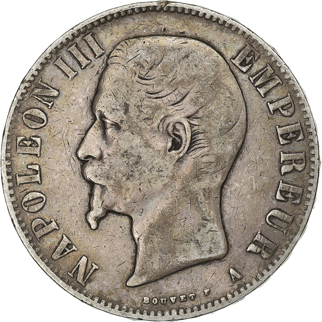 France, Napoléon III, 5 Francs, 1856, Paris, Argent, TB+, Gadoury:734, KM:782.1
