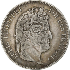 France, Louis-Philippe, 5 Francs, 1842, Lille, Silver, VF(30-35), Gadoury:678