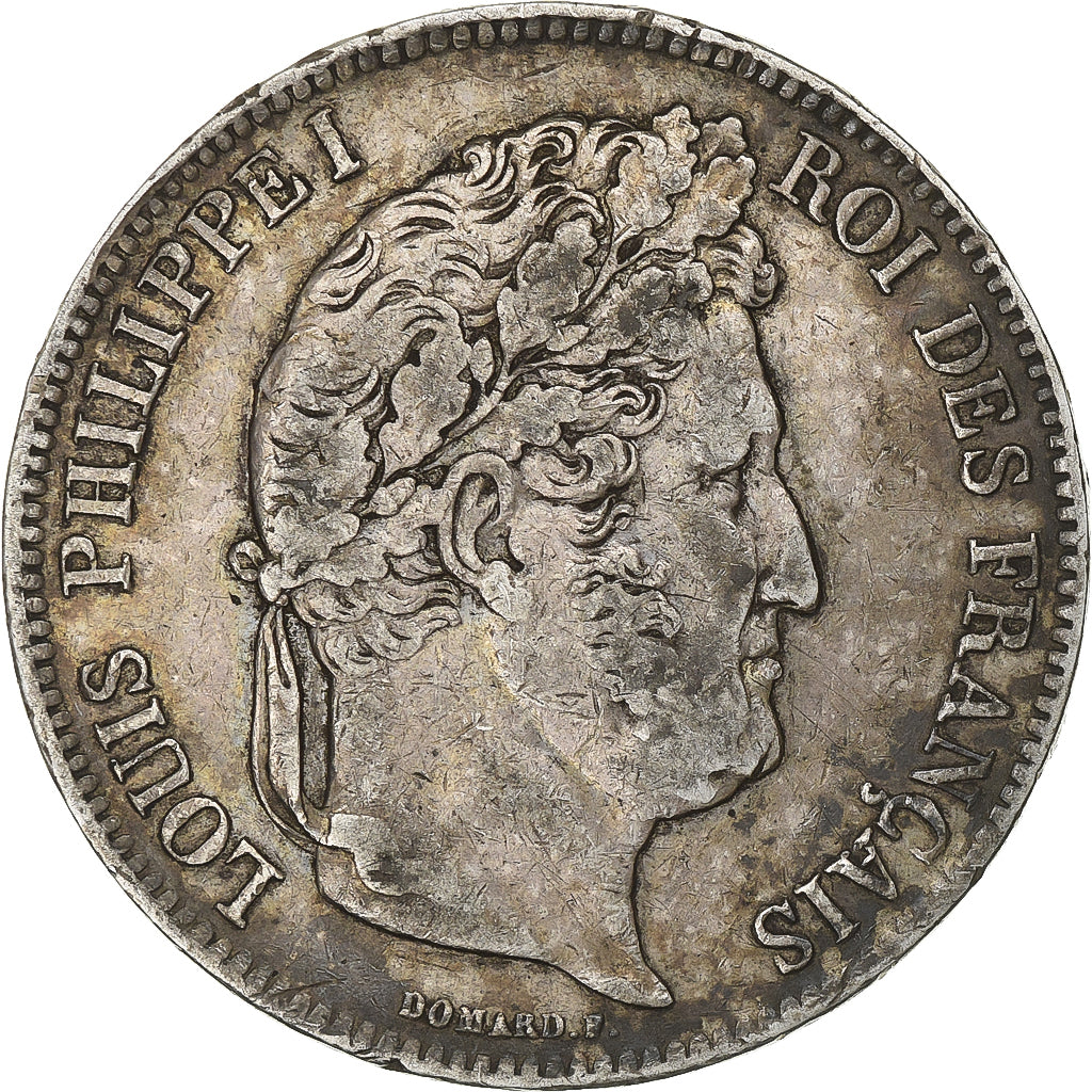 France, Louis Philippe I, 5 Francs, 1834, Limoges, Silver, VF(20-25)