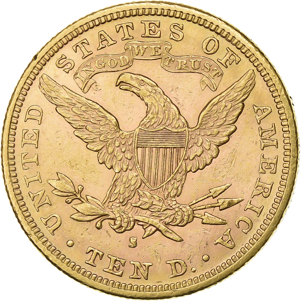 United States, $10, Eagle, Coronet Head, 1881, U.S. Mint, Gold, AU(55-58)