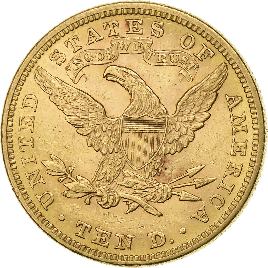 United States, $10, Eagle, Coronet Head, 1881, U.S. Mint, Gold, AU(50-53)