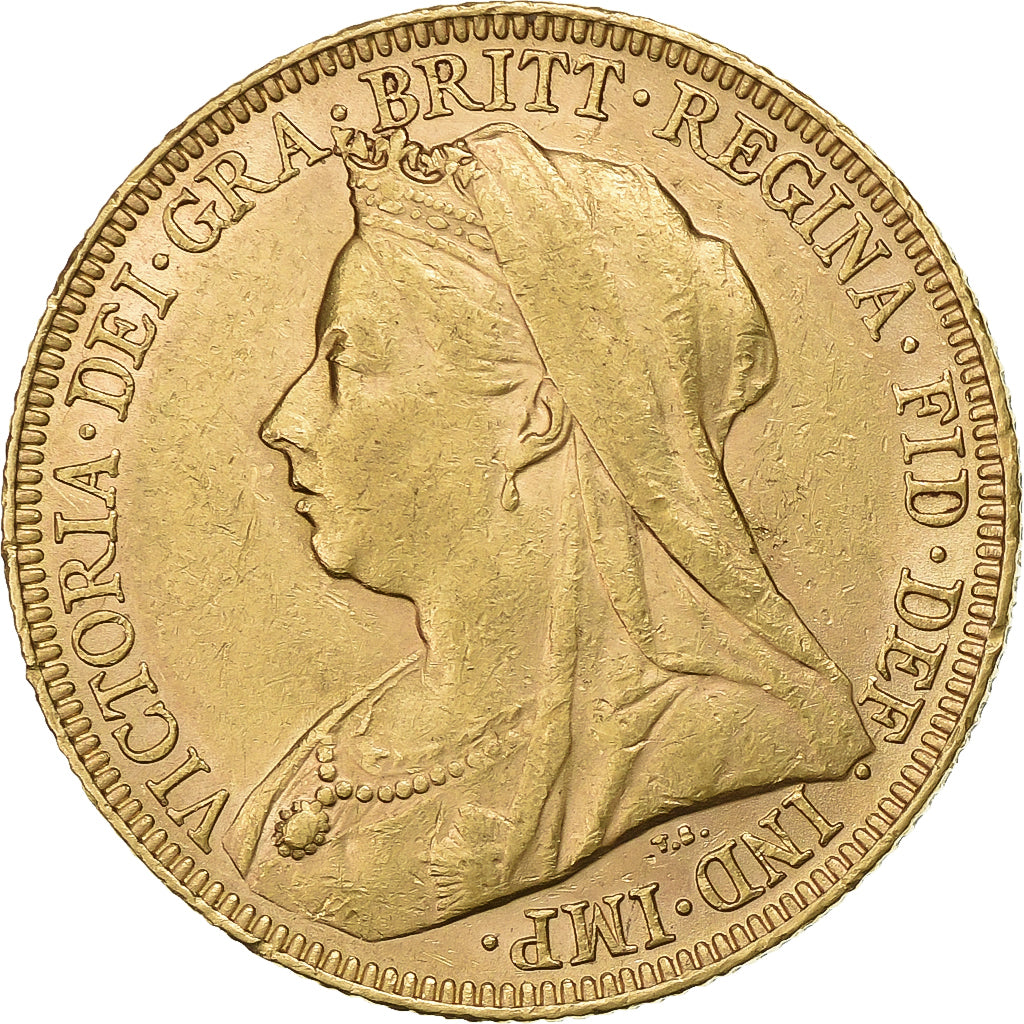Great Britain, Victoria, Sovereign, 1895, Gold, AU(55-58), KM:785