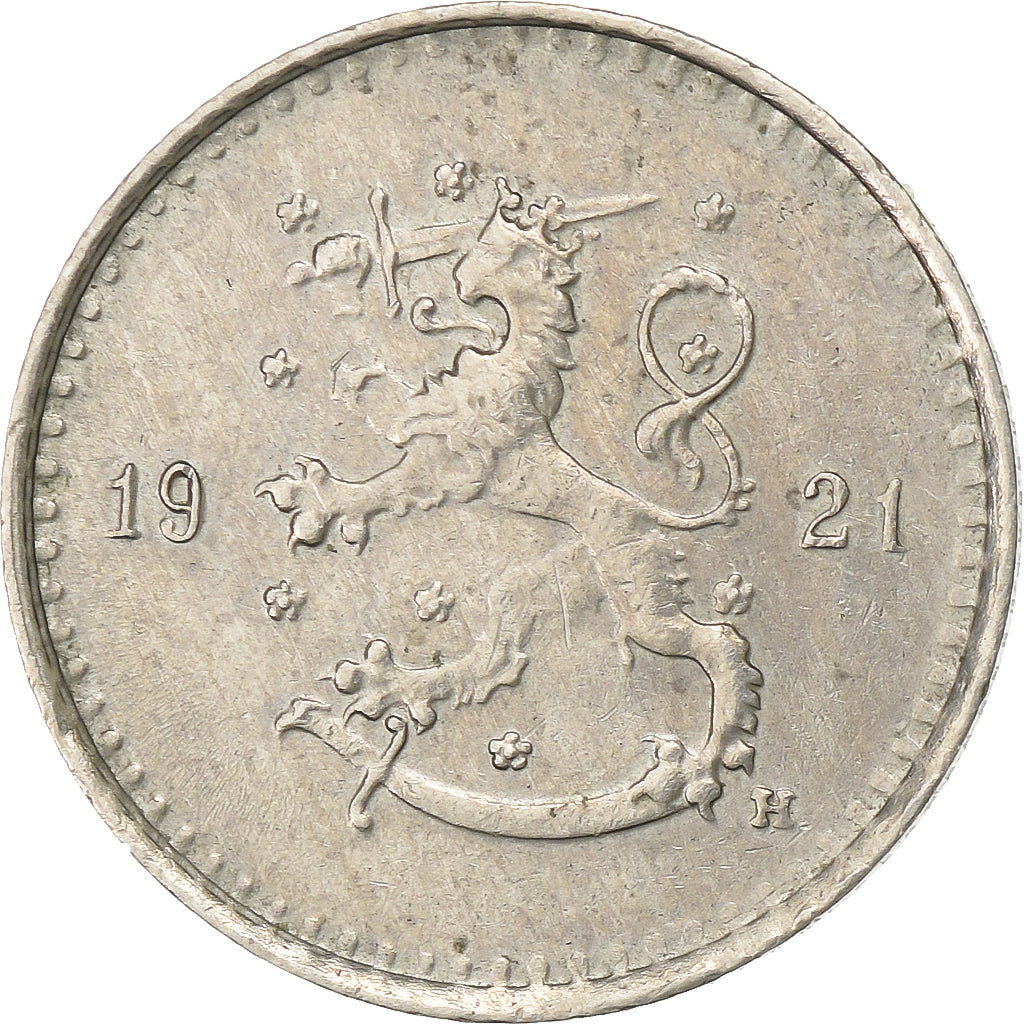 Finlândia, 25 Penniä, 1921, Birmingham, Cobre-níquel, EF(40-45), KM:25