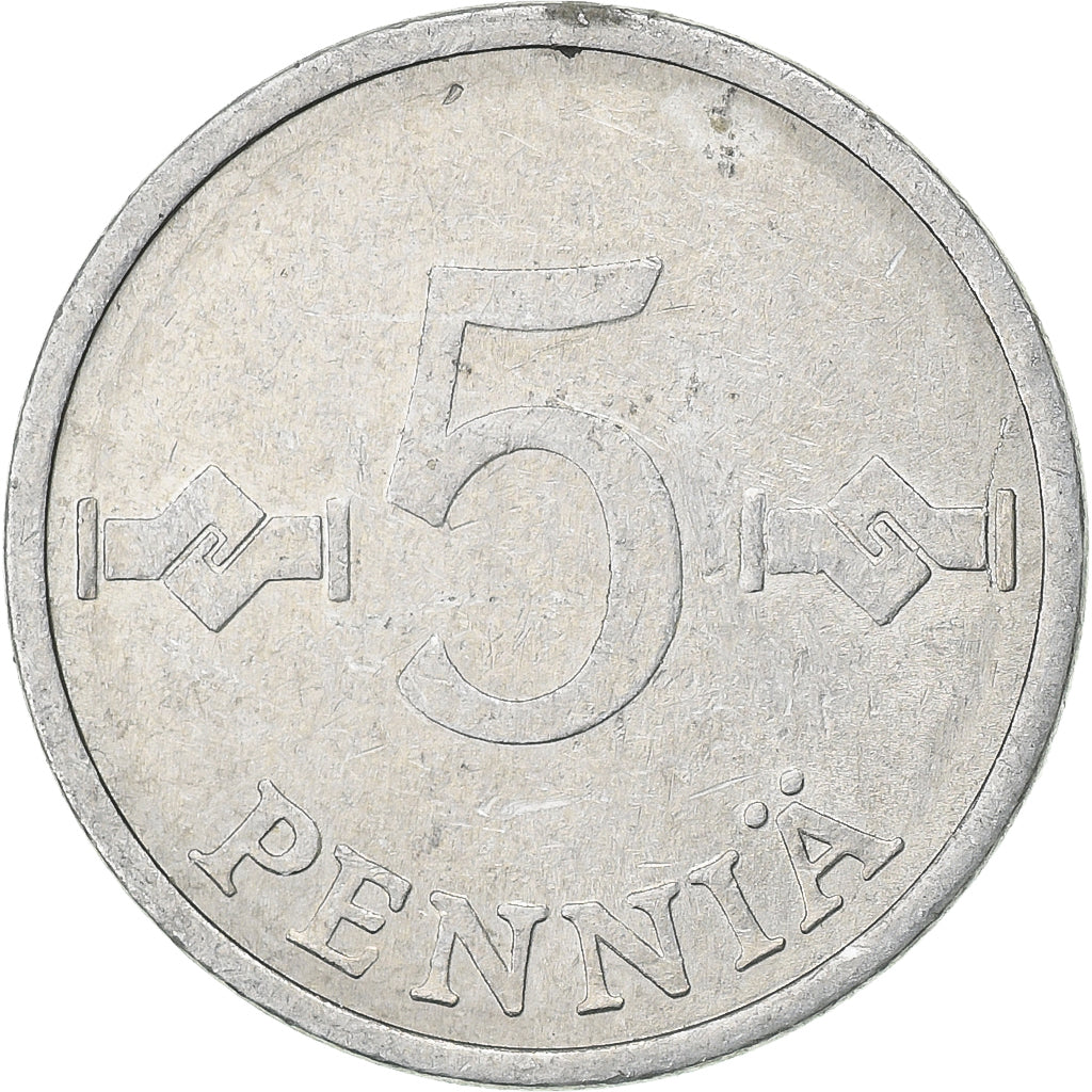 Finlandia, 5 Pennia, 1979, Alluminio, BB, KM:45a