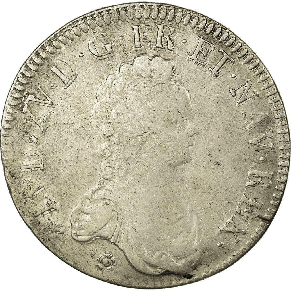 Coin, France, Louis XV, Écu Vertugadin, Ecu, 1716, Nantes, VF(30-35), Silver
