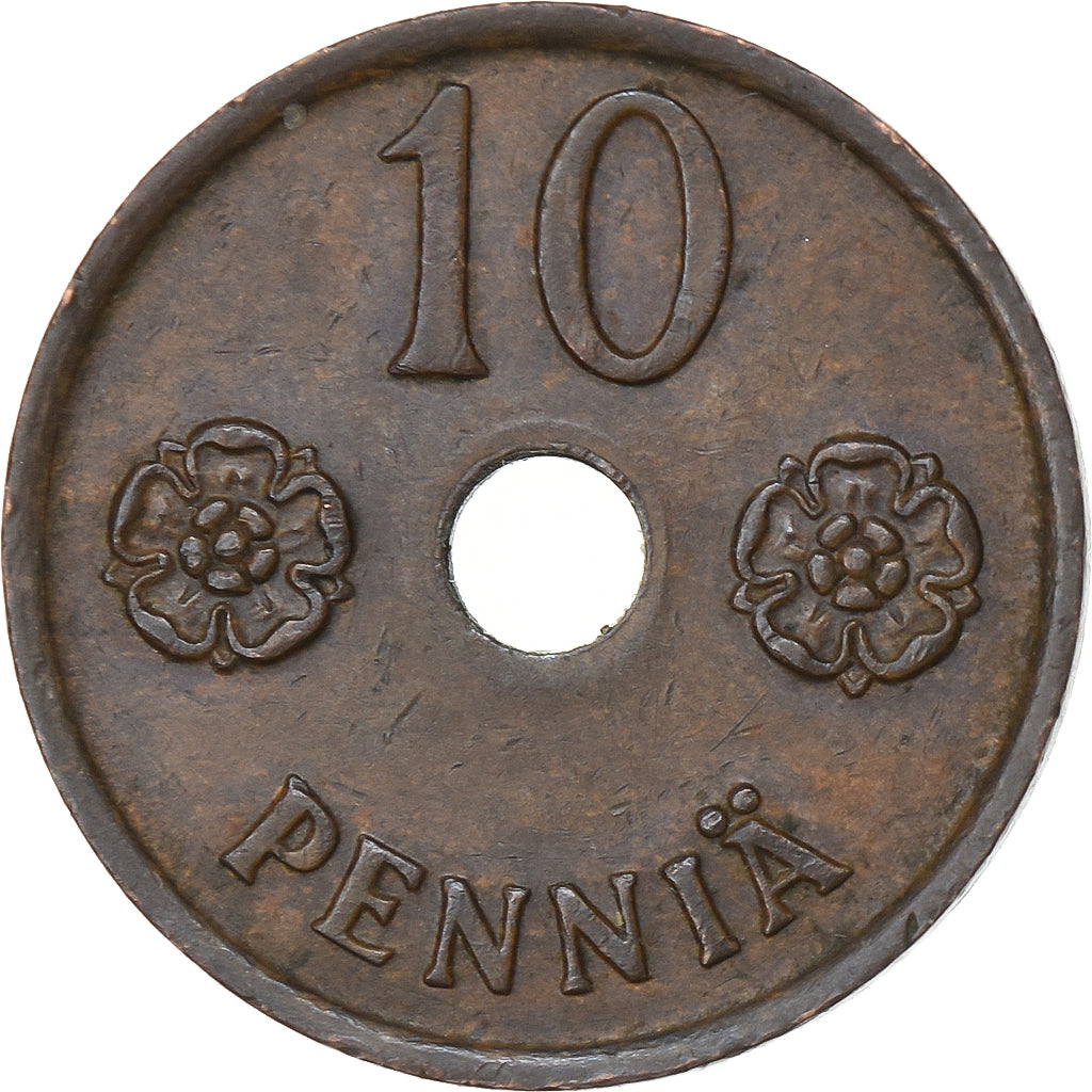 Finlandia, 10 Pennia, 1941, Rame, SPL-, KM:33.1