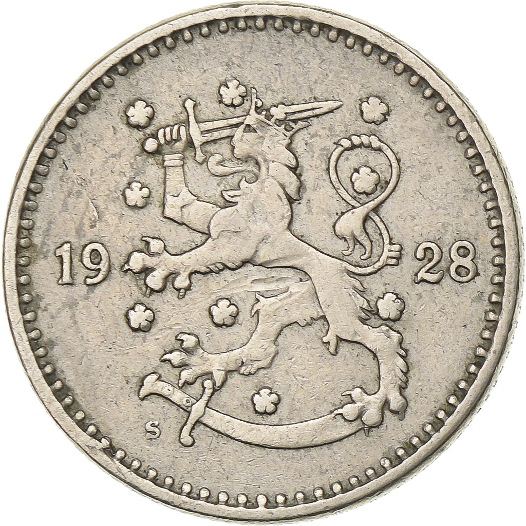 Finlande, Markka, 1928, Cupro-nickel, TTB, KM:30