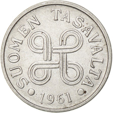 Finland, 5 Markkaa, 1961, Nickel Plated Iron, AU(50-53), KM:37a