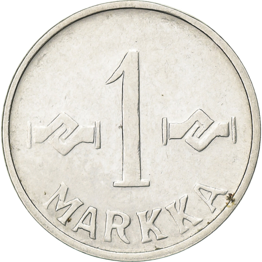 Finlandia, Markka, 1958, Nikiel platerowany żelazem, AU(50-53), KM:36a