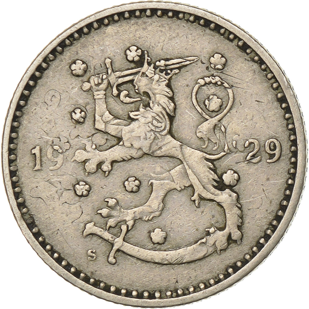 Finlandia, Markka, 1929, Rame-nichel, BB, KM:30