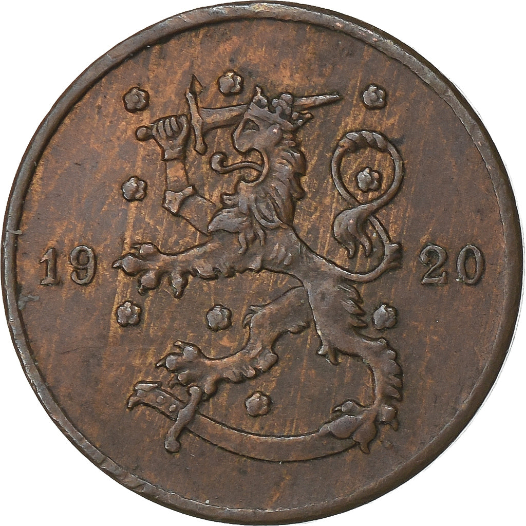 Finlandia, Penni, 1920, Miedź, AU(50-53), KM:23