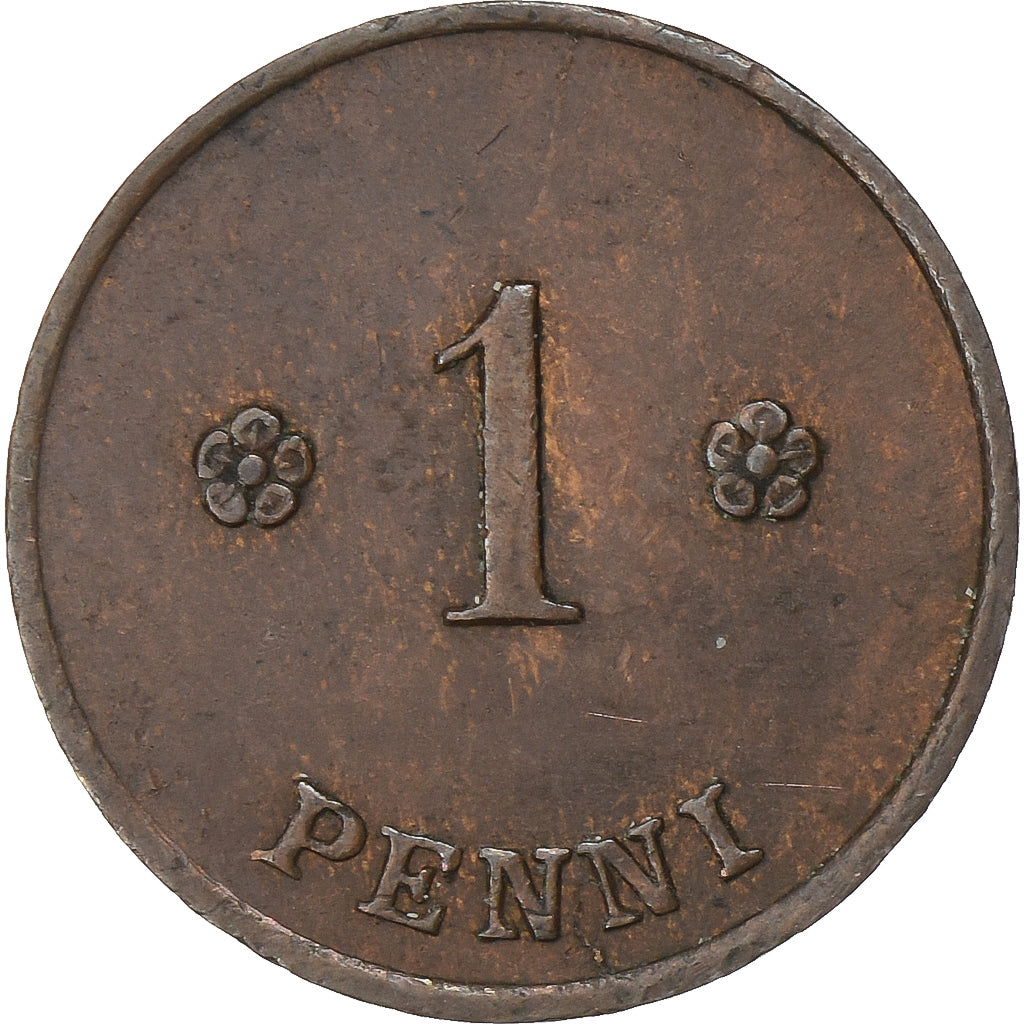 Finlandia, Penni, 1920, Miedź, AU(50-53), KM:23
